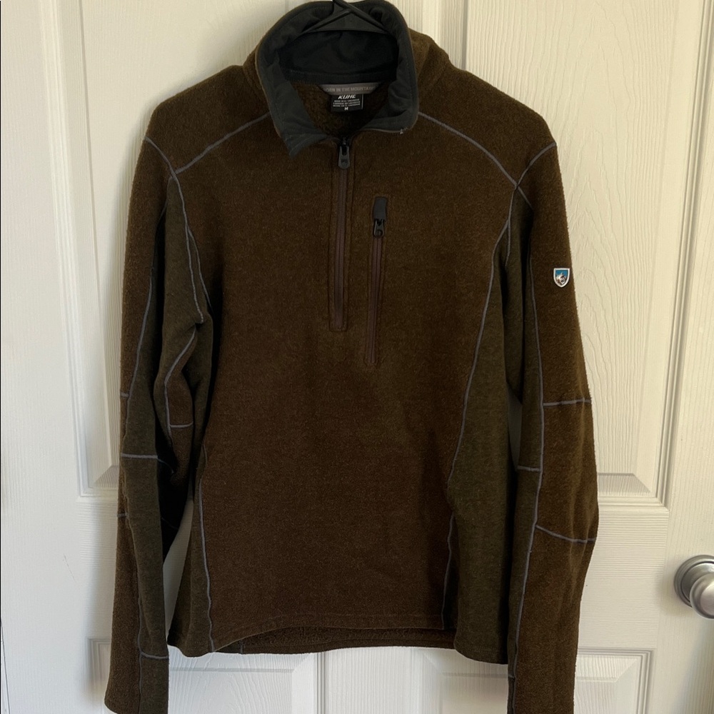Kuhl Brown/Green Quarter-Zip Pullover